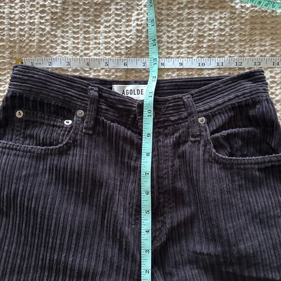AGOLDE Espresso Low Slung Baggy Corduroy Pants 100% Cotton - Picture 8 of 8